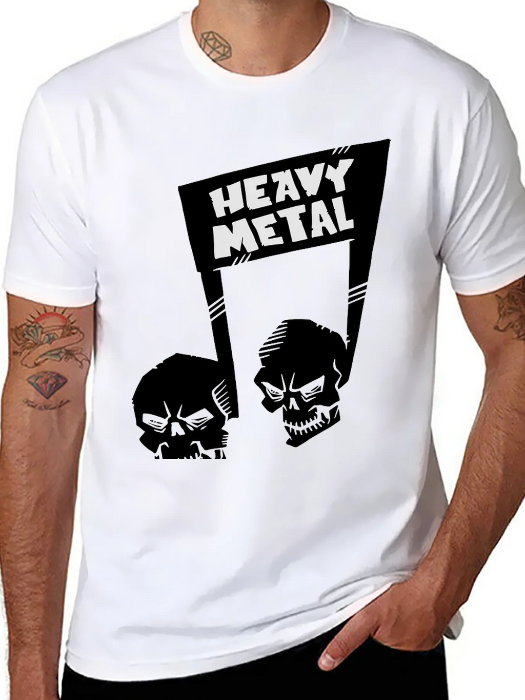 Heavy Metal Skull Graphic T-Shirt product image 10