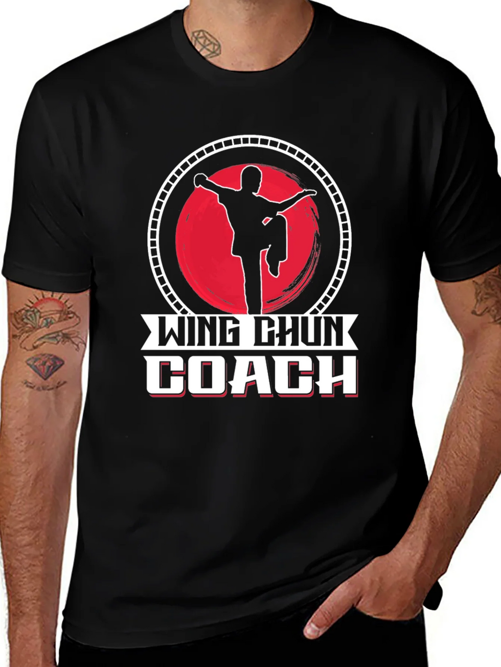 Wing Chun Coach Black T-Shirt product image 1