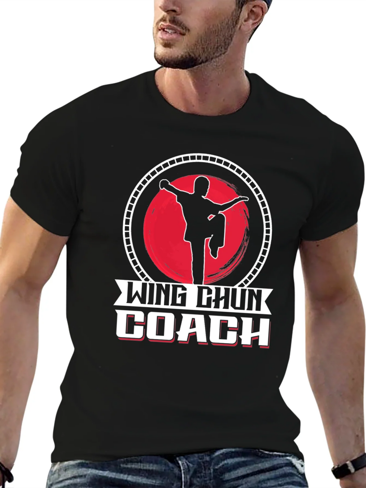 Wing Chun Coach Black T-Shirt product image 6