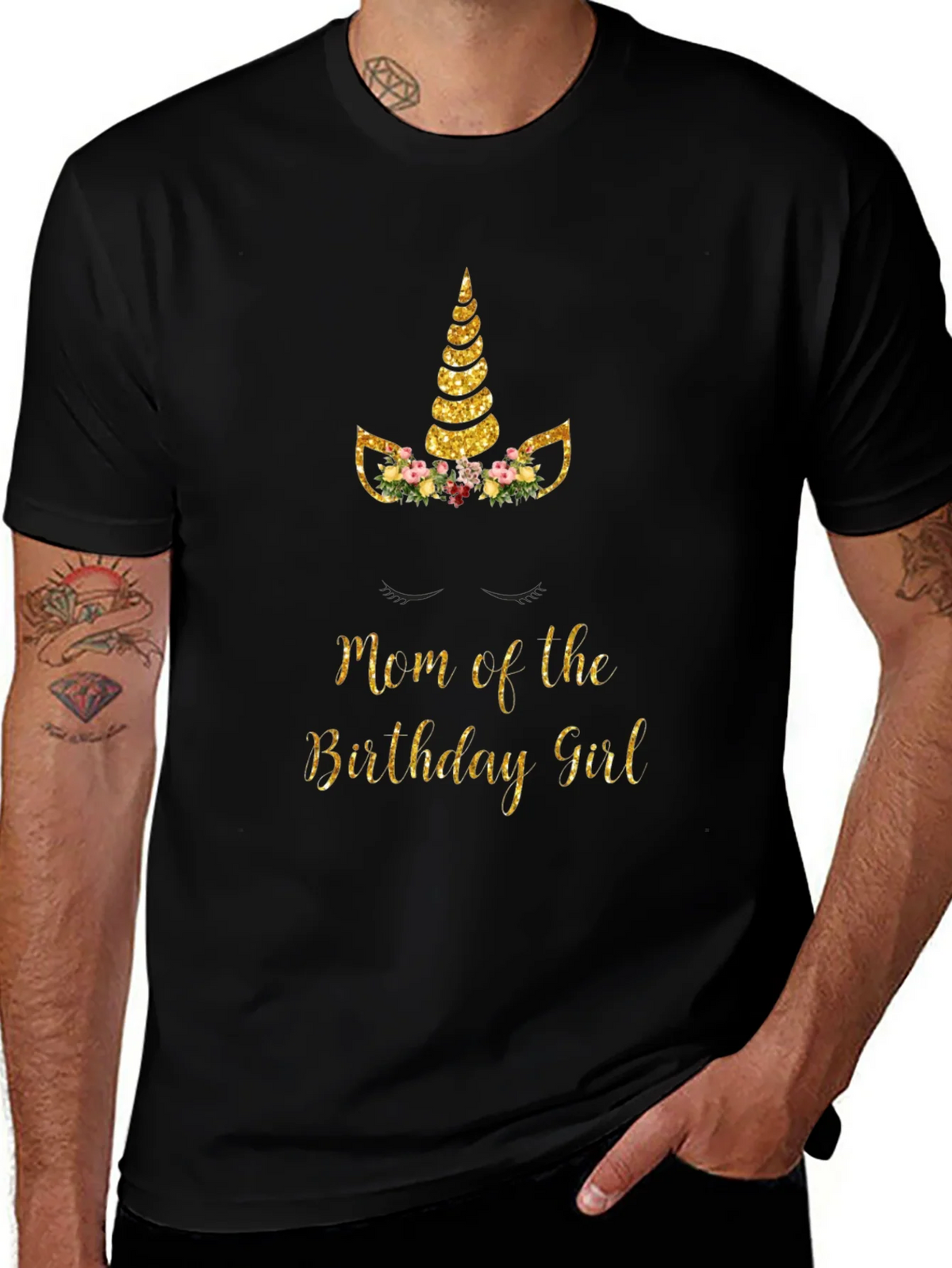 Mom of the Birthday Girl Unicorn T-Shirt product image 1