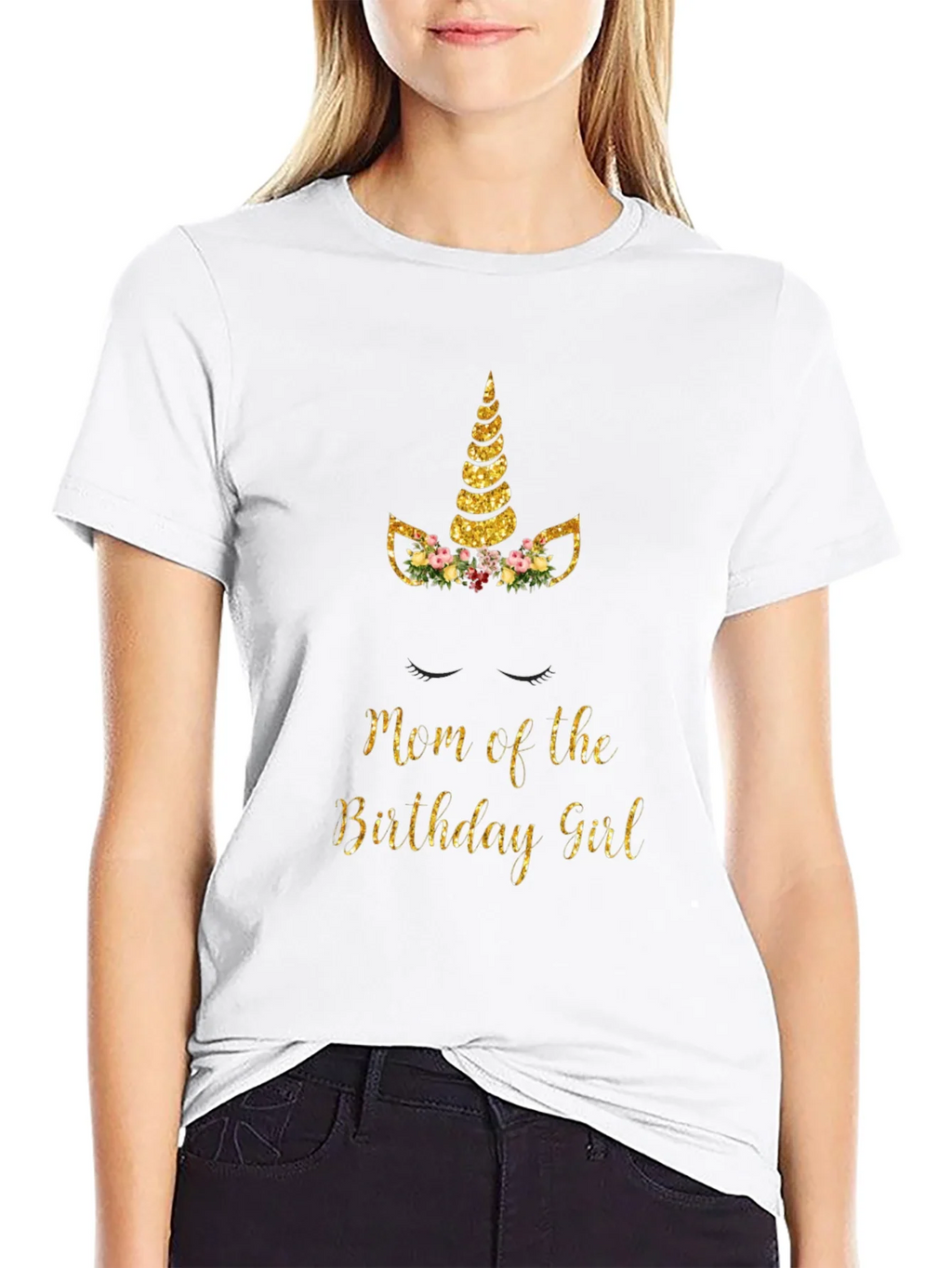 Mom of the Birthday Girl Unicorn T-Shirt product image 8