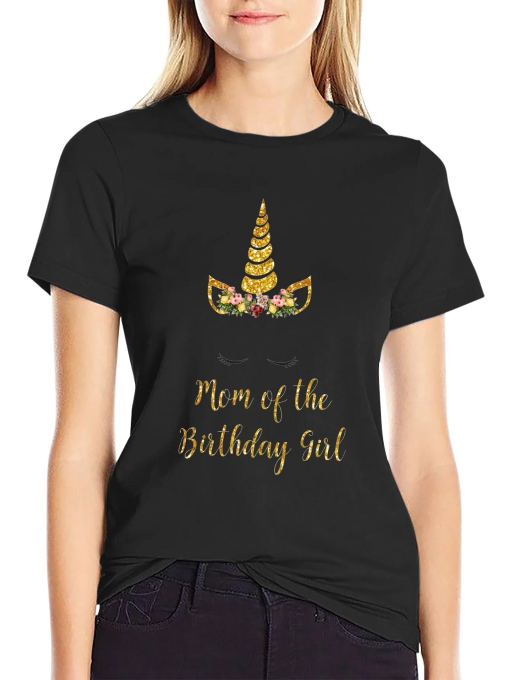 Mom of the Birthday Girl Unicorn T-Shirt product image 2