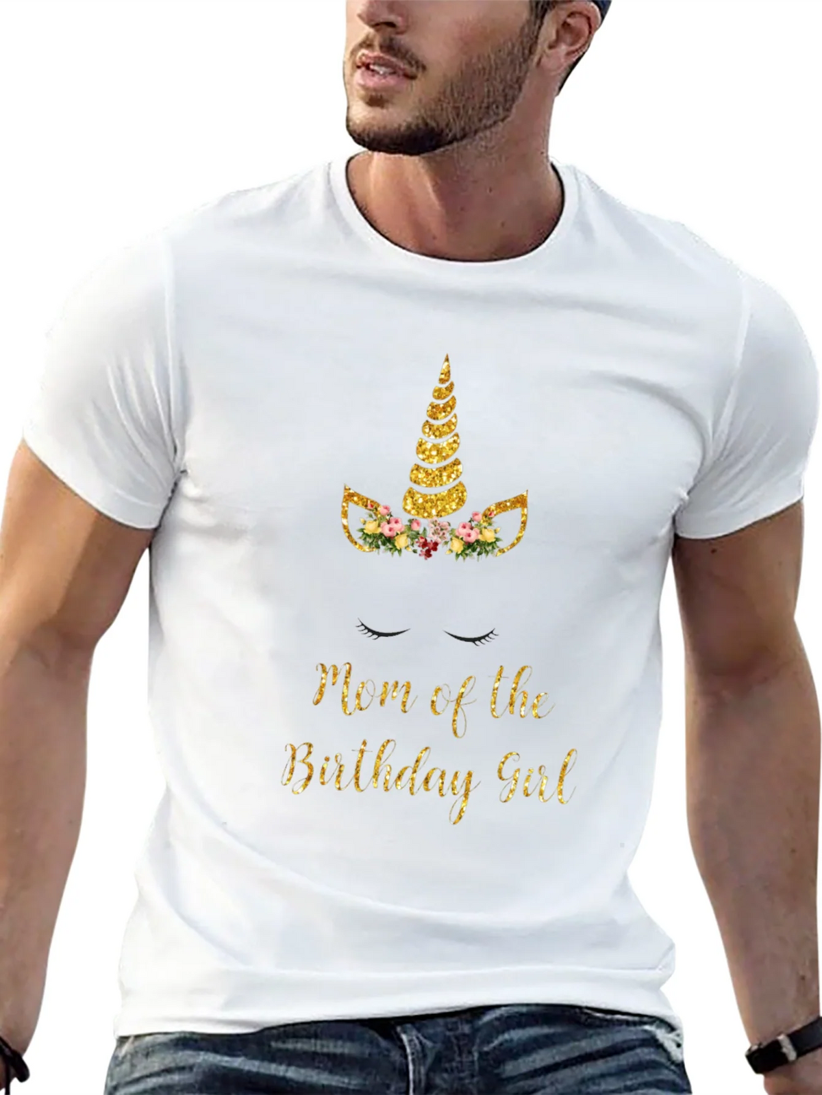 Mom of the Birthday Girl Unicorn T-Shirt product image 12