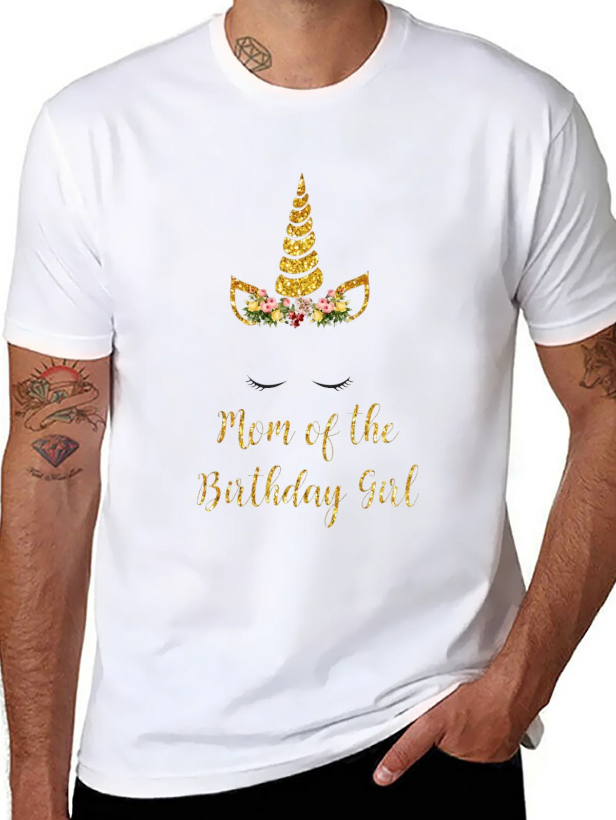 Mom of the Birthday Girl Unicorn T-Shirt product image 7