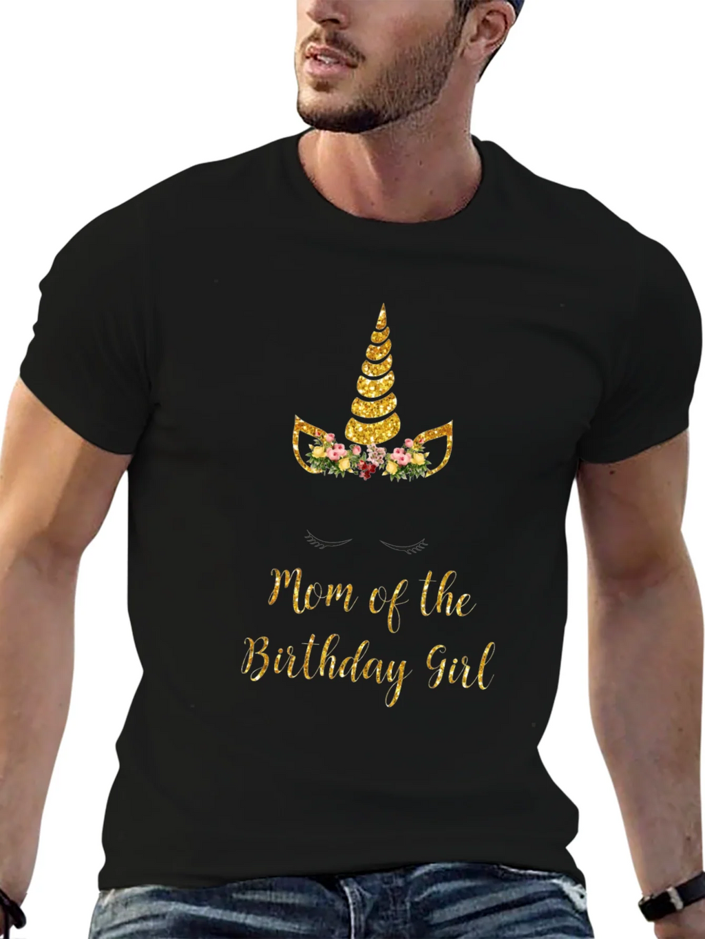 Mom of the Birthday Girl Unicorn T-Shirt product image 6