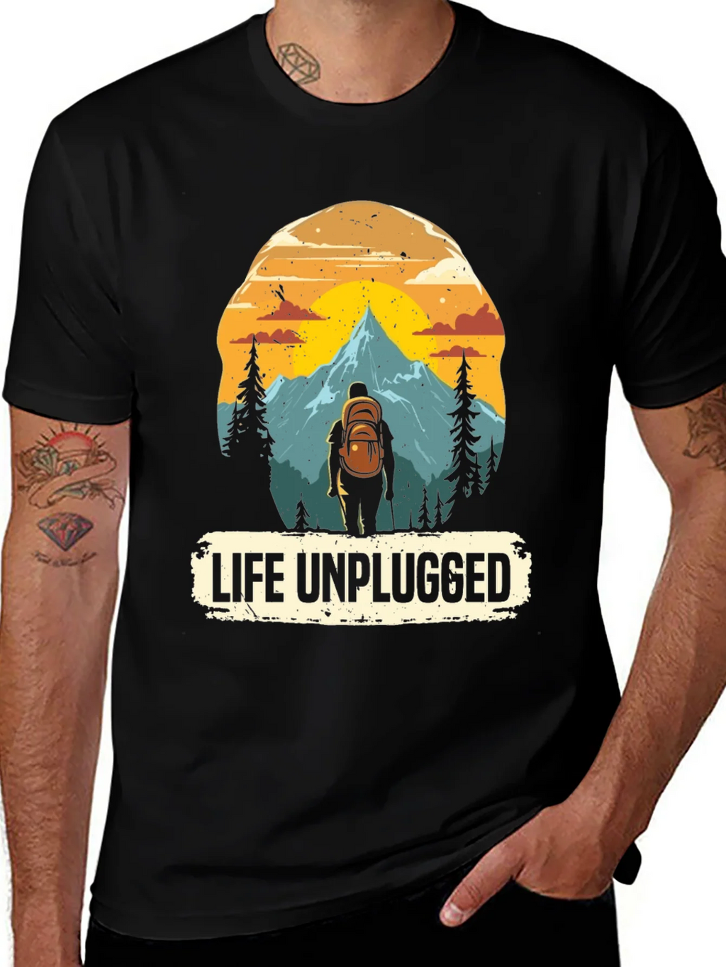 Life Unplugged Graphic Tee - Nature Adventure Shirt product image 1
