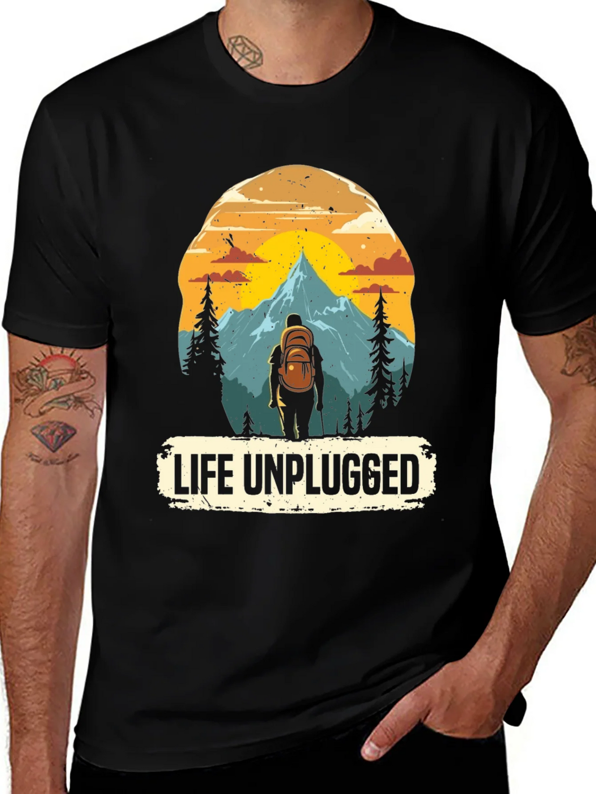Life Unplugged Graphic Tee - Nature Adventure Shirt product image 1