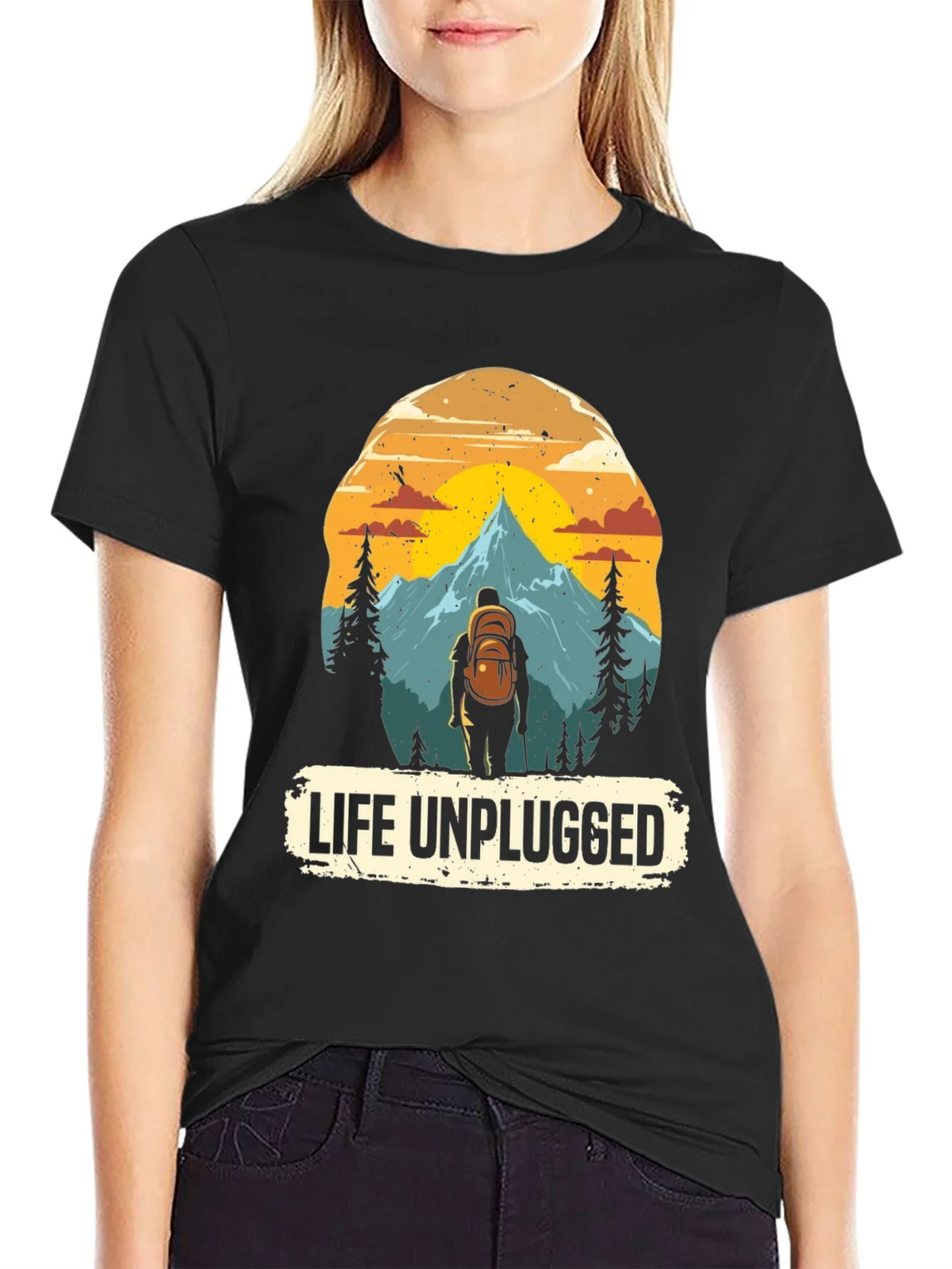 Life Unplugged Graphic Tee - Nature Adventure Shirt product image 5