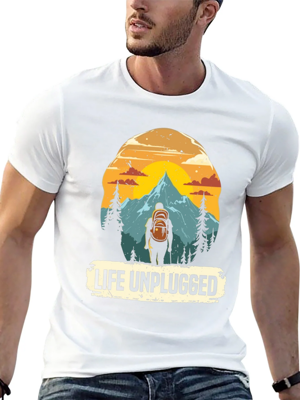 Life Unplugged Graphic Tee - Nature Adventure Shirt product image 4