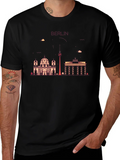 Berlin Skyline Graphic Print Black T-Shirt product image 1