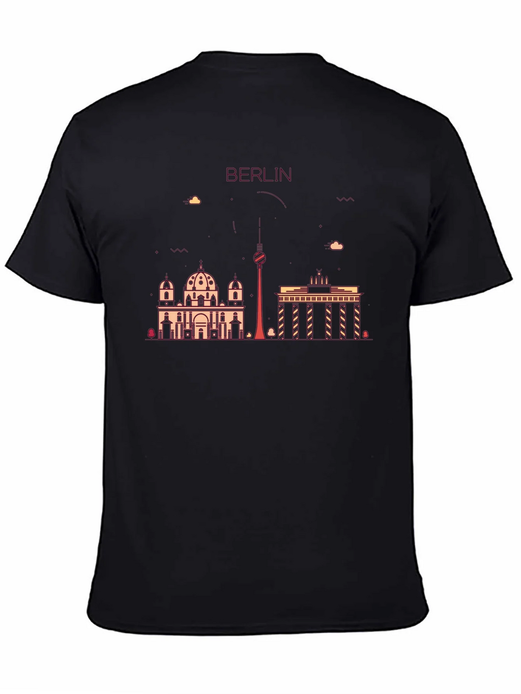 Berlin Skyline Graphic Print Black T-Shirt product image 4