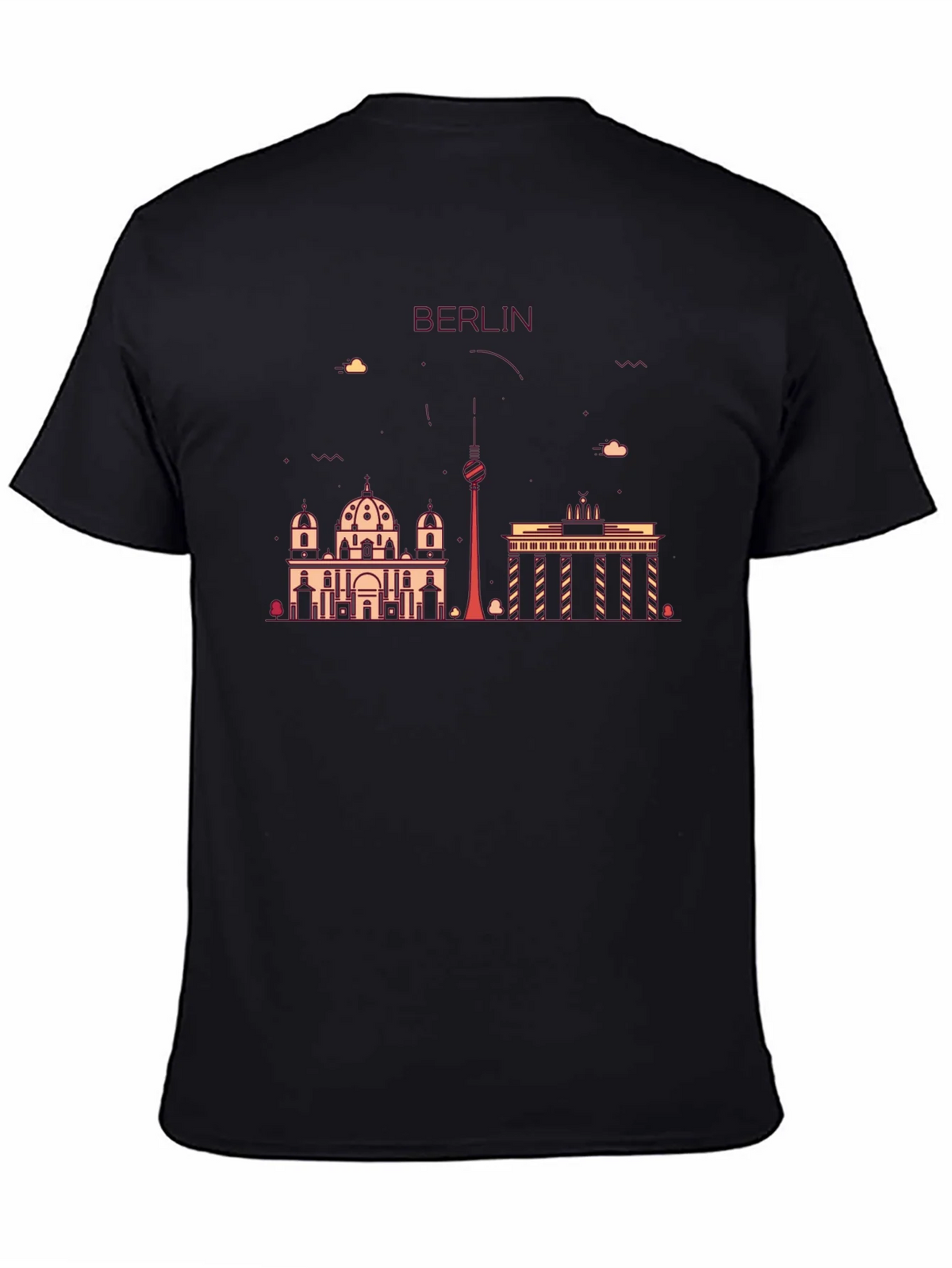 Berlin Skyline Graphic Print Black T-Shirt product image 4