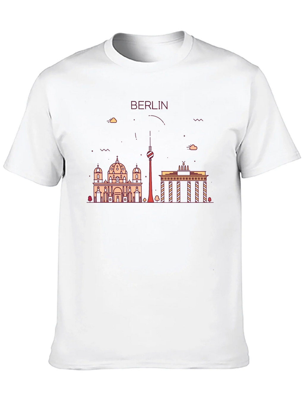 Berlin Skyline Graphic Print Black T-Shirt product image 9