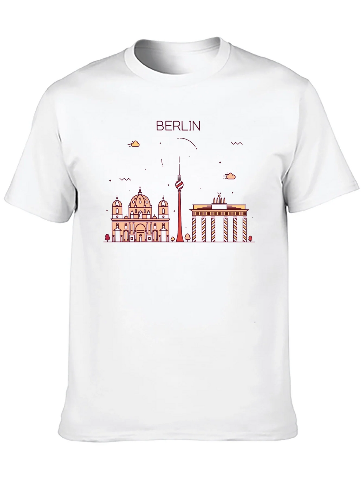 Berlin Skyline Graphic Print Black T-Shirt product image 9
