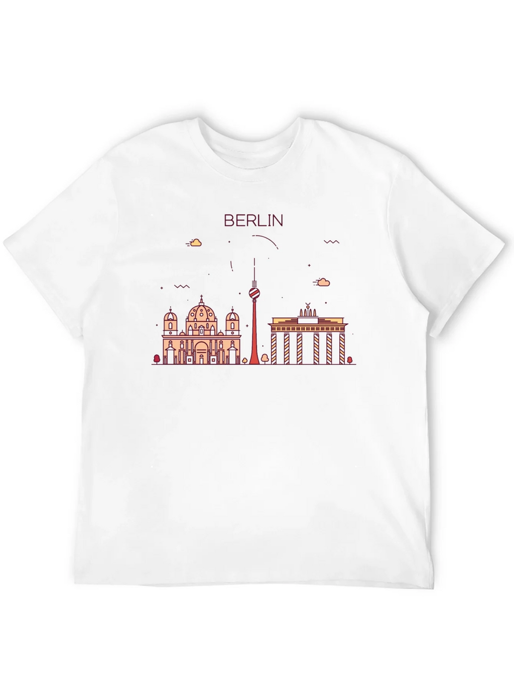 Berlin Skyline Graphic Print Black T-Shirt product image 11