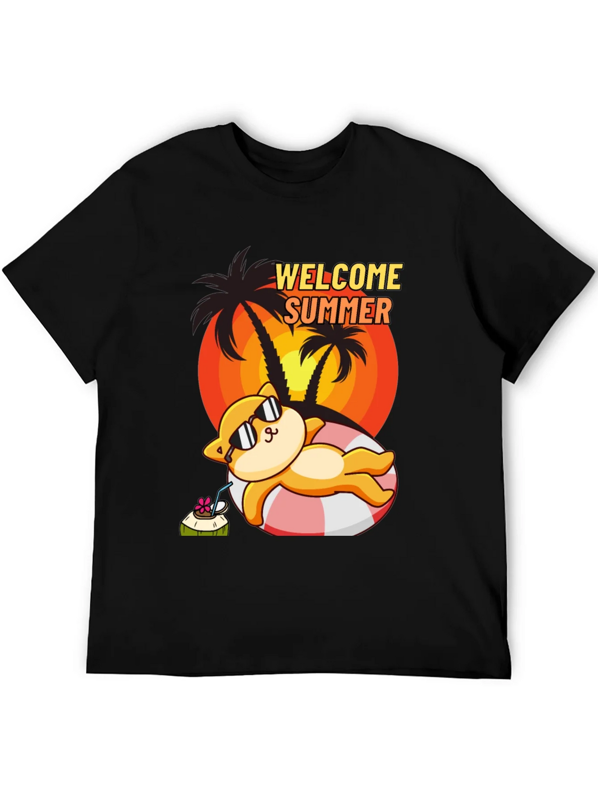 Welcome Summer Cat T-Shirt product image 5