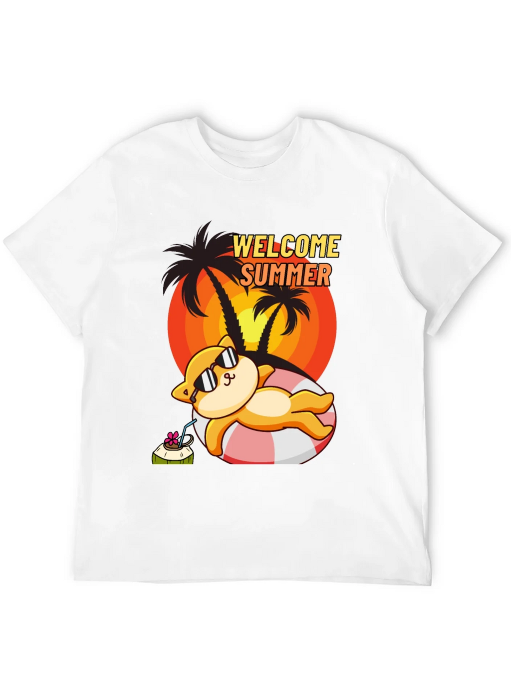 Welcome Summer Cat T-Shirt product image 11