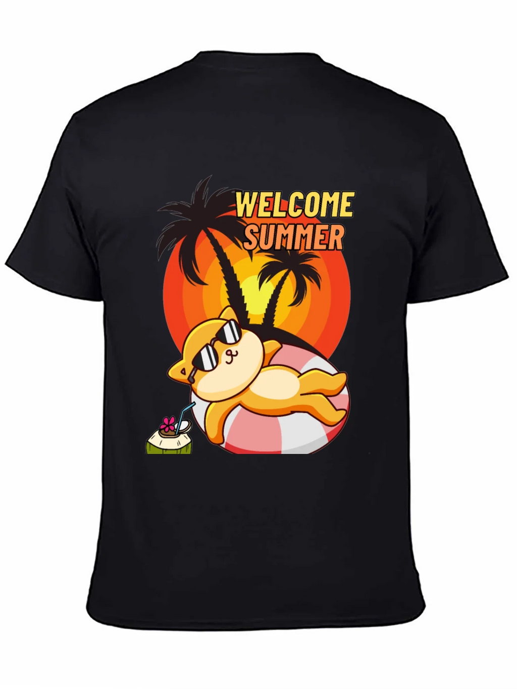Welcome Summer Cat T-Shirt product image 4
