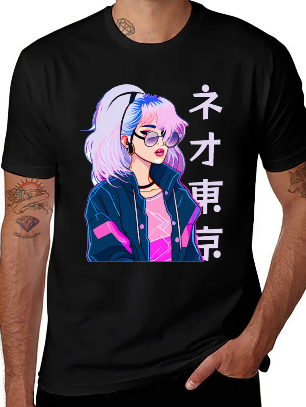 Neo Tokyo Girl Graphic Tee - Anime Style product image 1