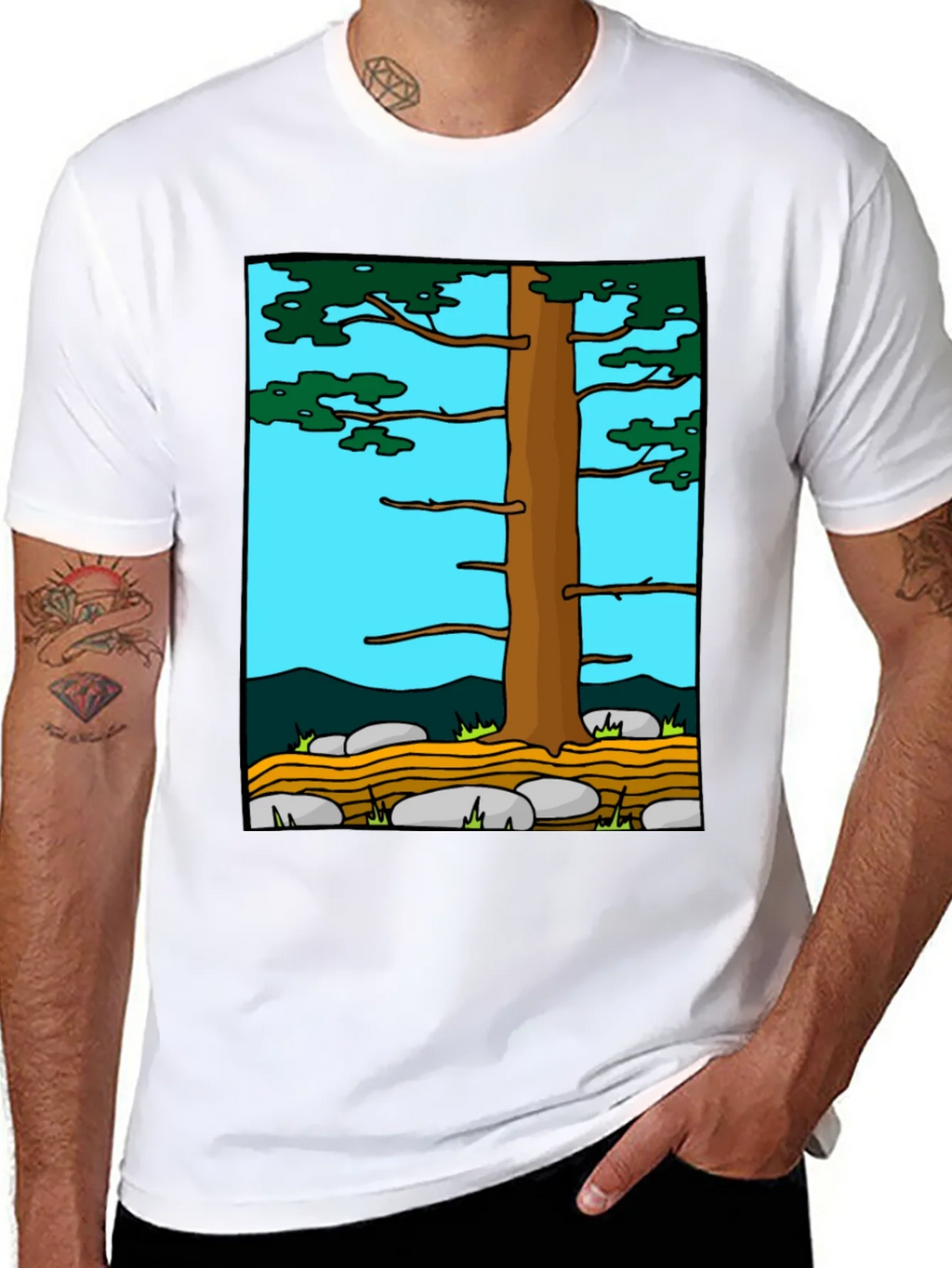 Nature Tree Graphic Tee - Black product image 10