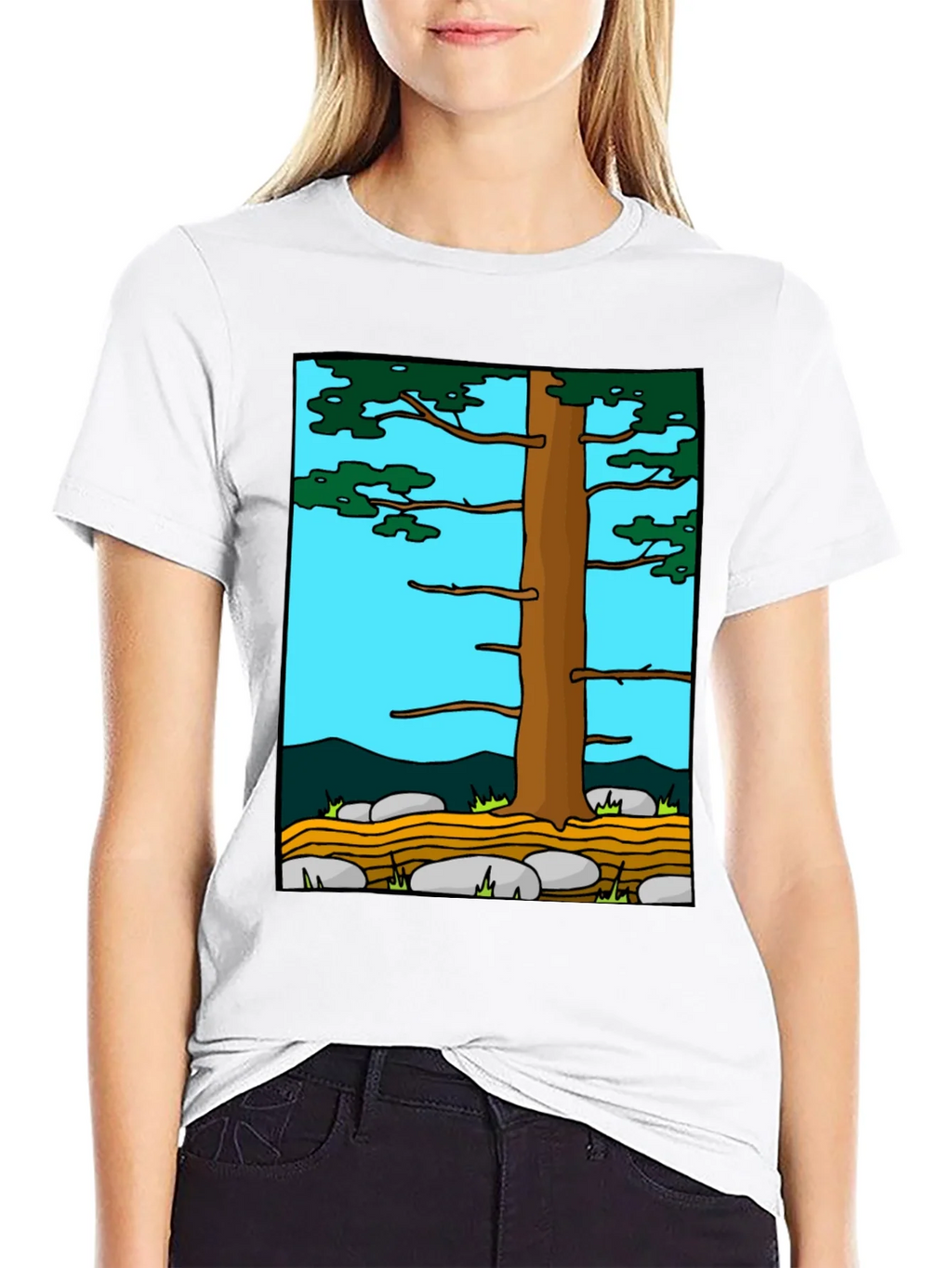 Nature Tree Graphic Tee - Black product image 11