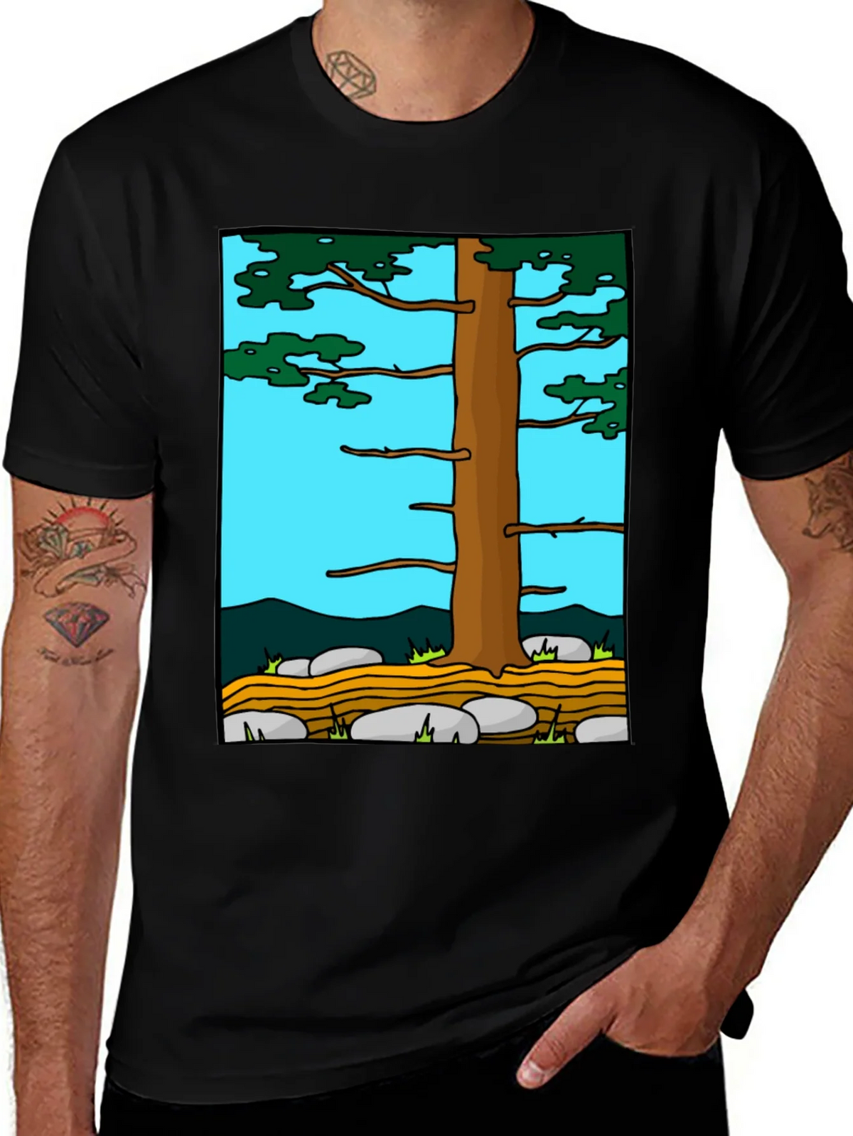 Nature Tree Graphic Tee - Black product image 1
