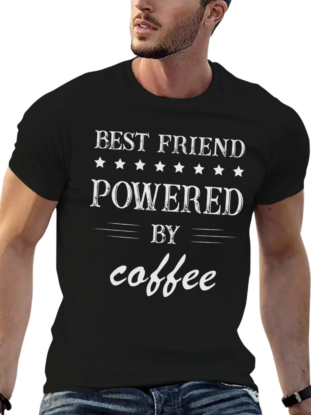 Best Friend Powered By Coffee T-Shirt product image 9