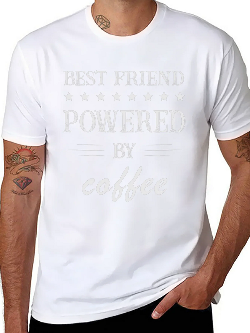 Best Friend Powered By Coffee T-Shirt product image 10