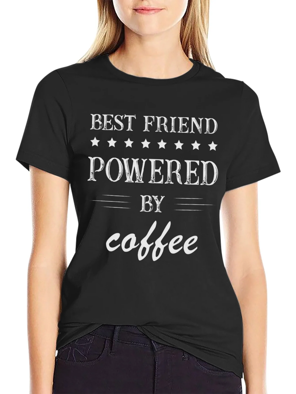 Best Friend Powered By Coffee T-Shirt product image 5