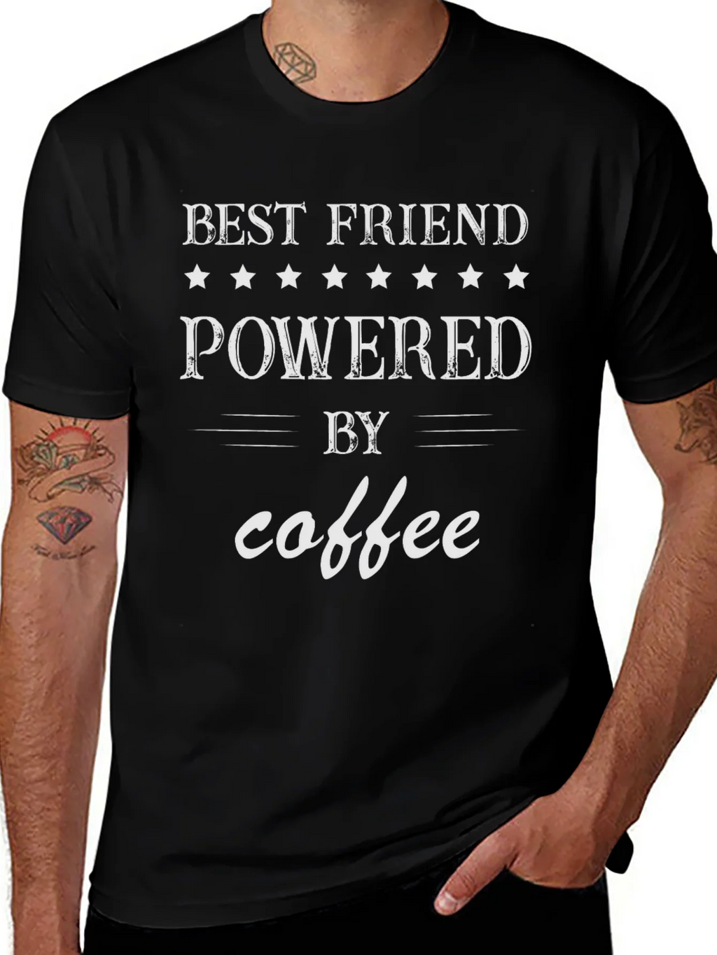 Best Friend Powered By Coffee T-Shirt product image 1