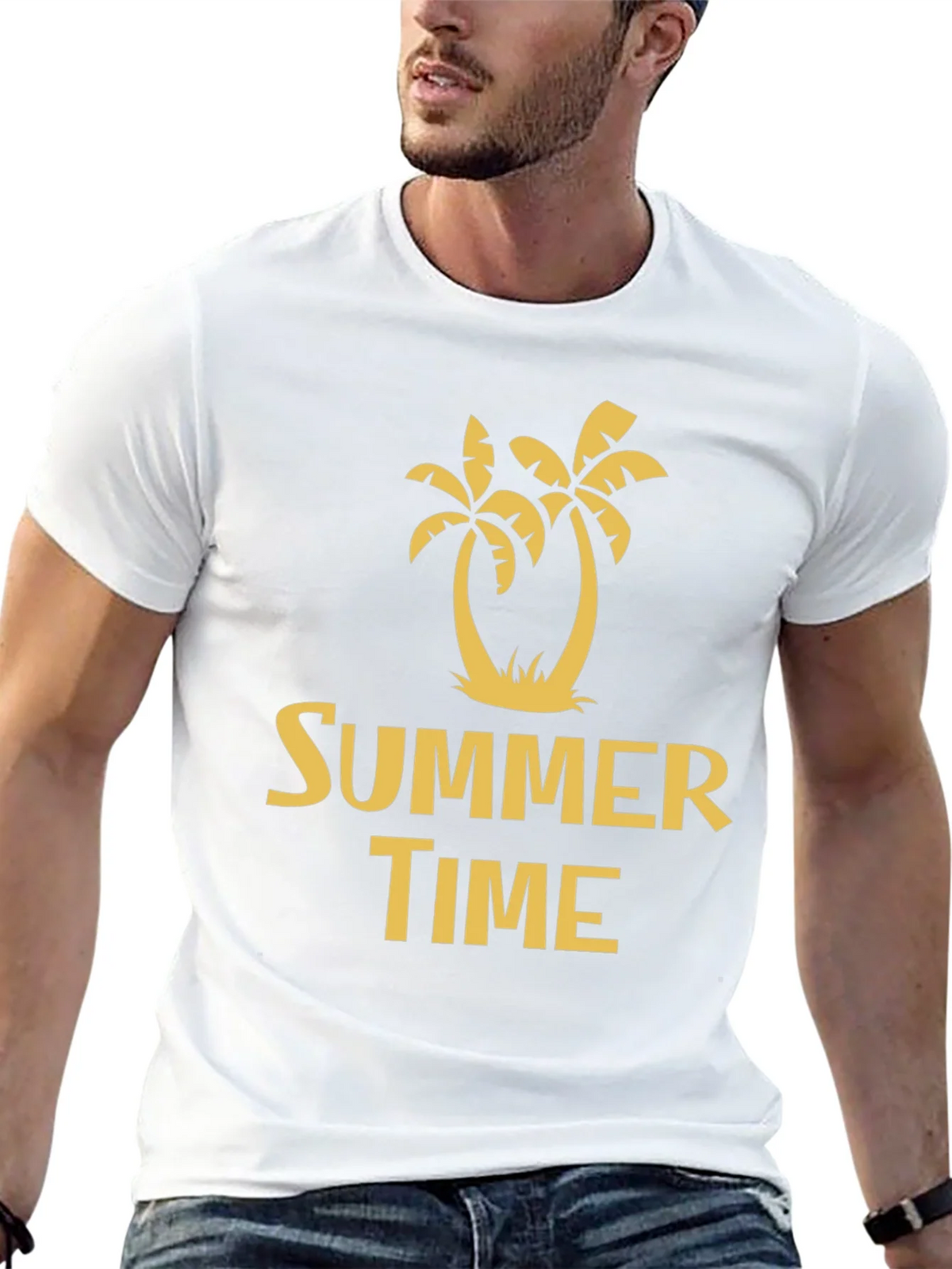 Summer Time Palm Tree Graphic Tee - Black product image 4