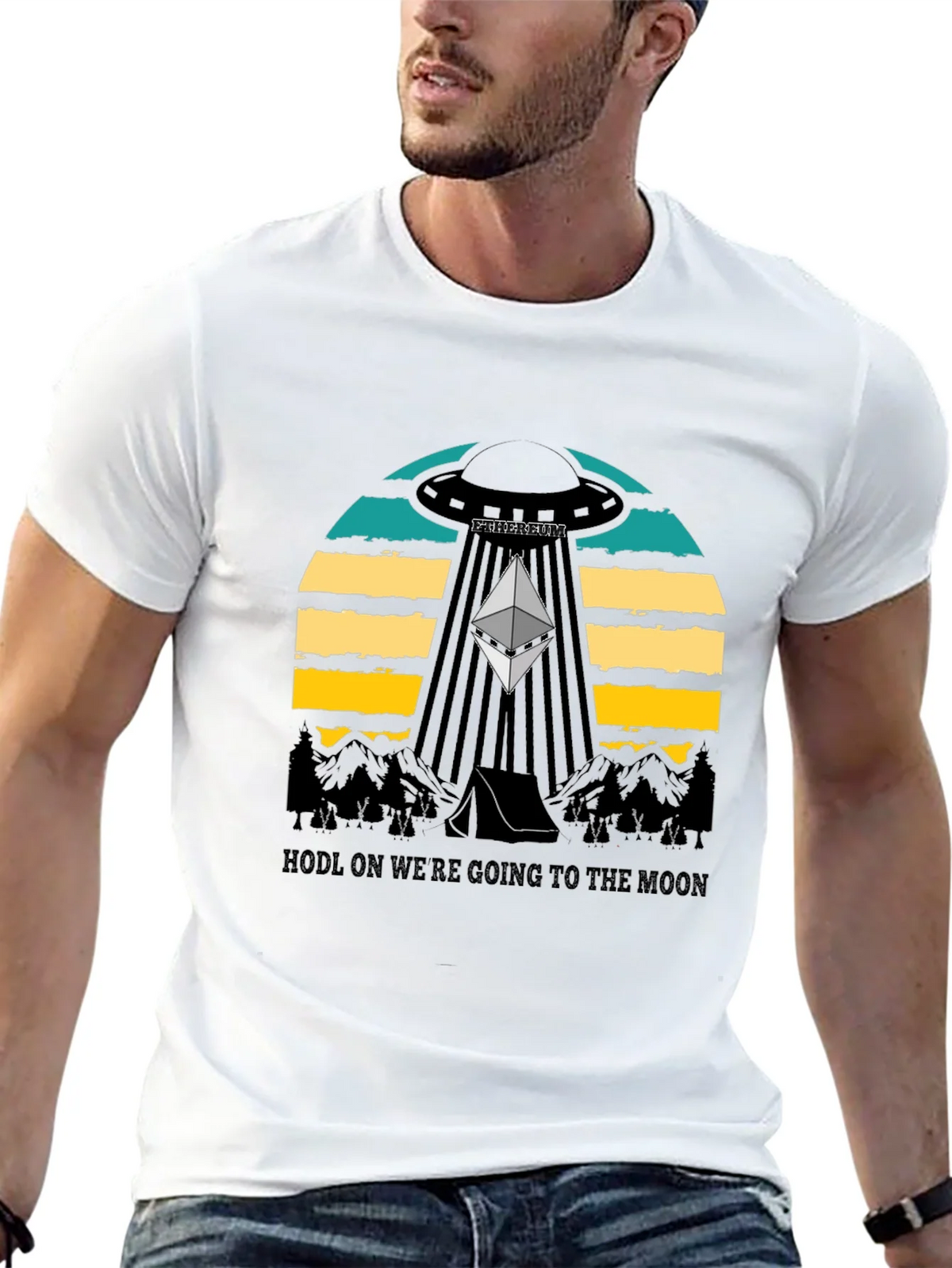 Ethereum to the Moon Black T-Shirt product image 12