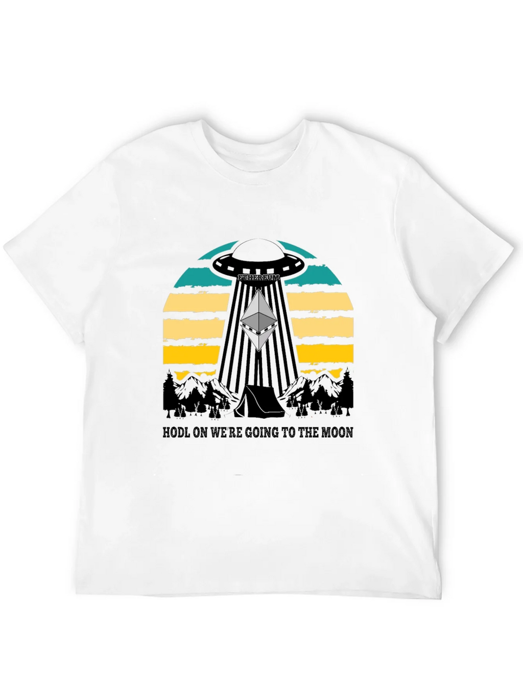 Ethereum to the Moon Black T-Shirt product image 11