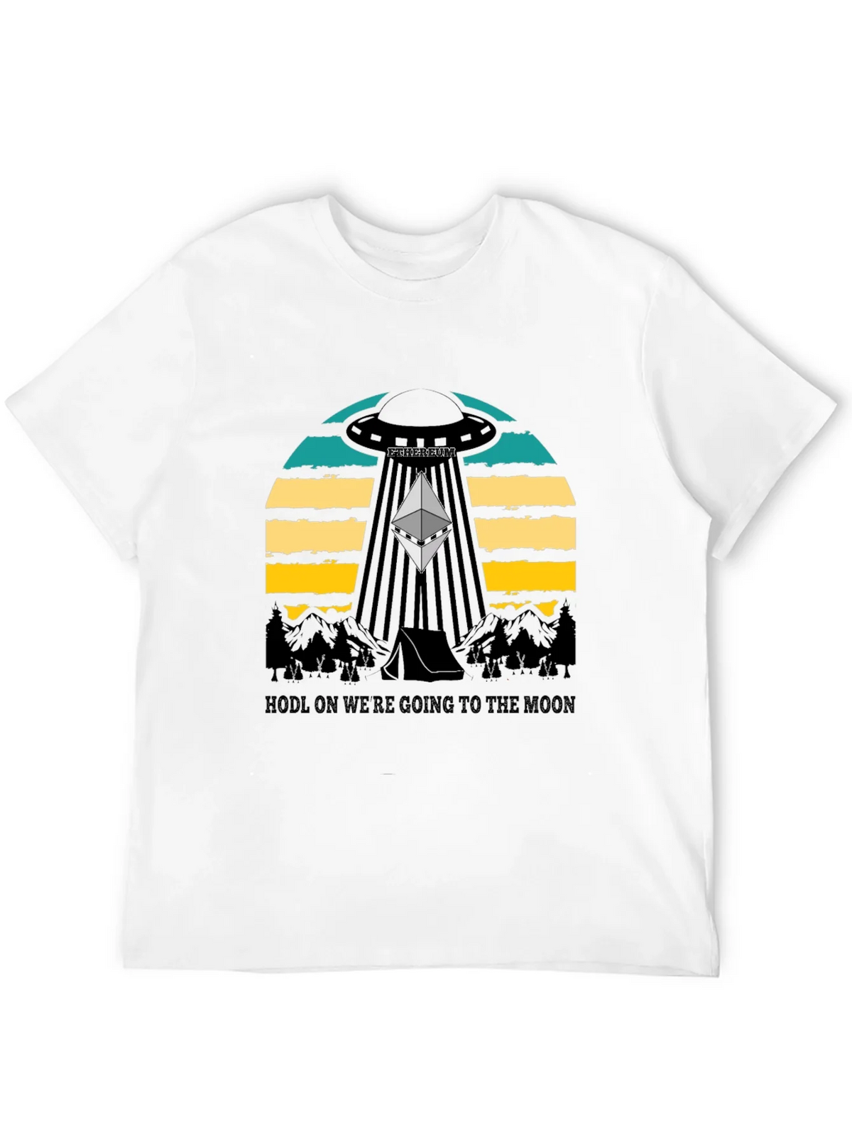 Ethereum to the Moon Black T-Shirt product image 11
