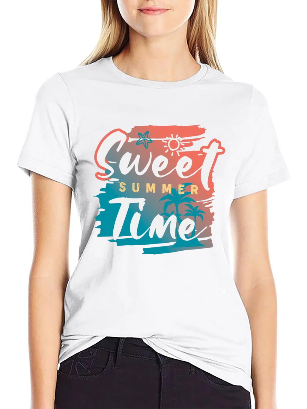 Sweet Summer Time Black Graphic Tee product image 8