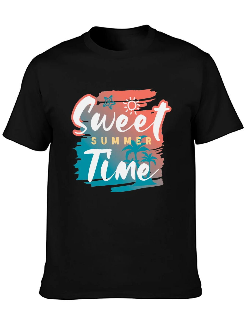 Sweet Summer Time Black Graphic Tee product image 3