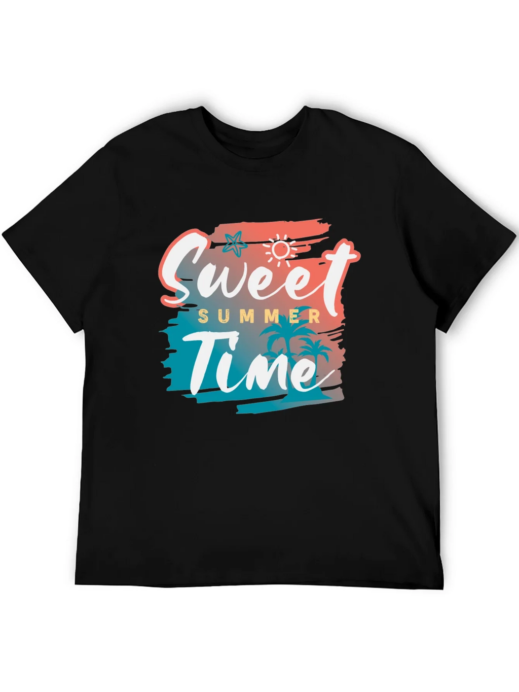 Sweet Summer Time Black Graphic Tee product image 5