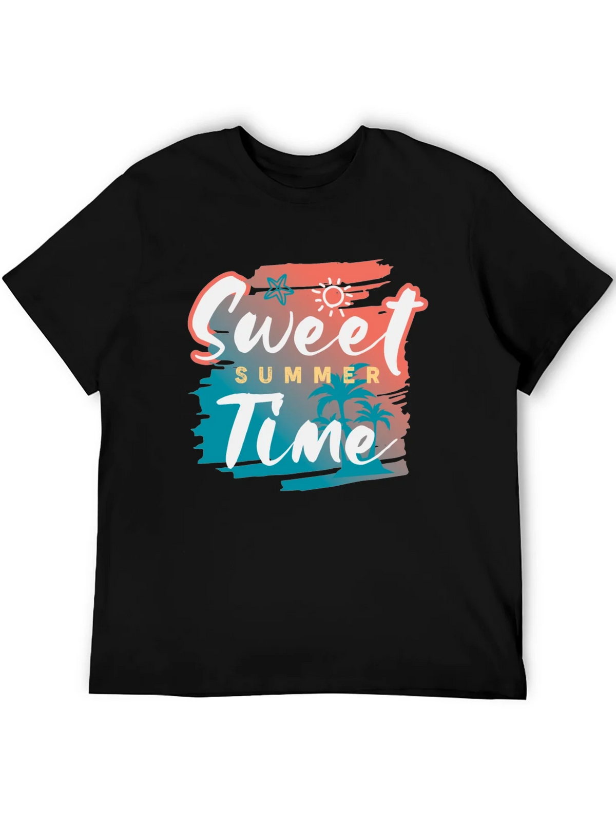 Sweet Summer Time Black Graphic Tee product image 5