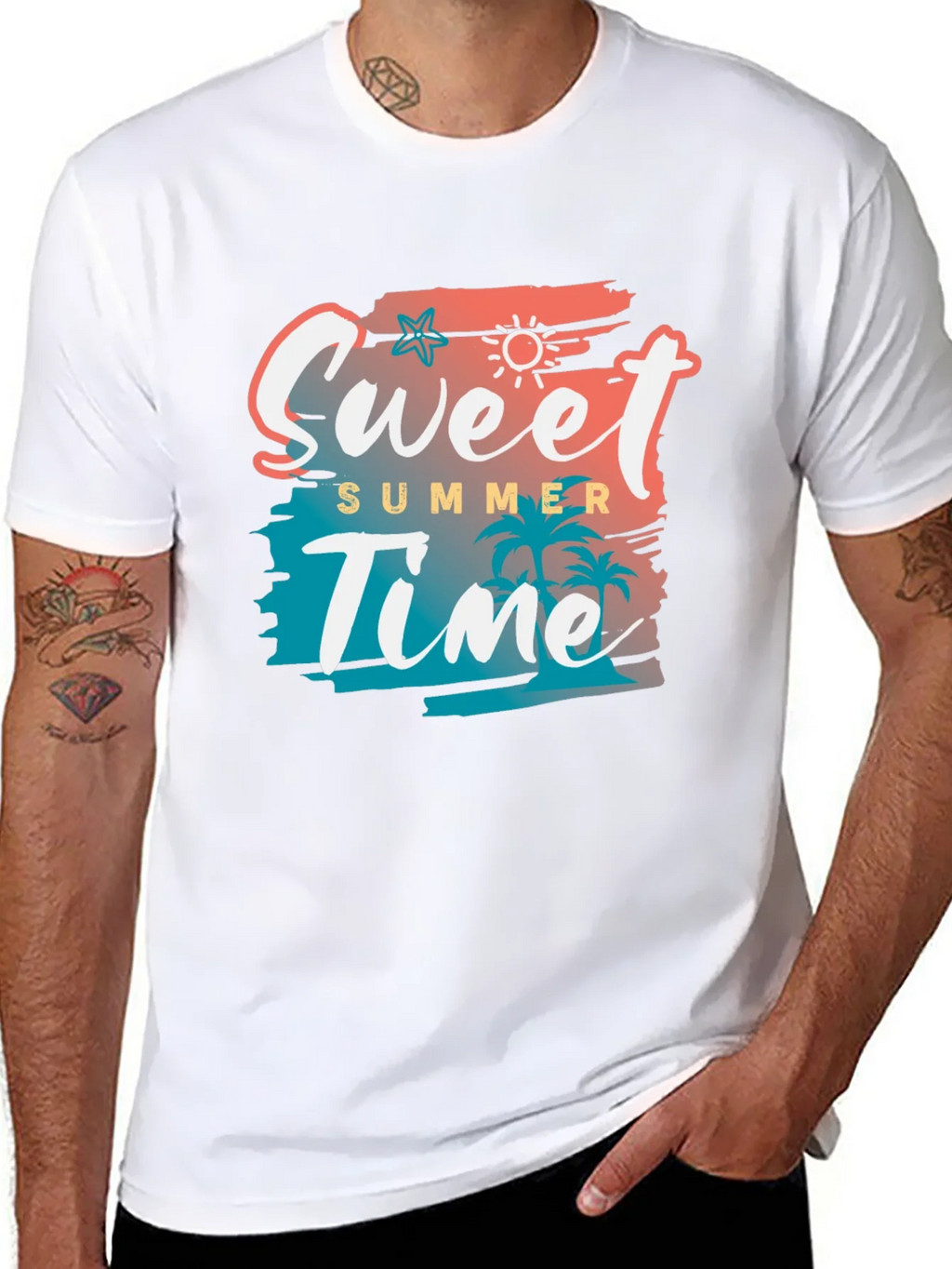 Sweet Summer Time Black Graphic Tee product image 7
