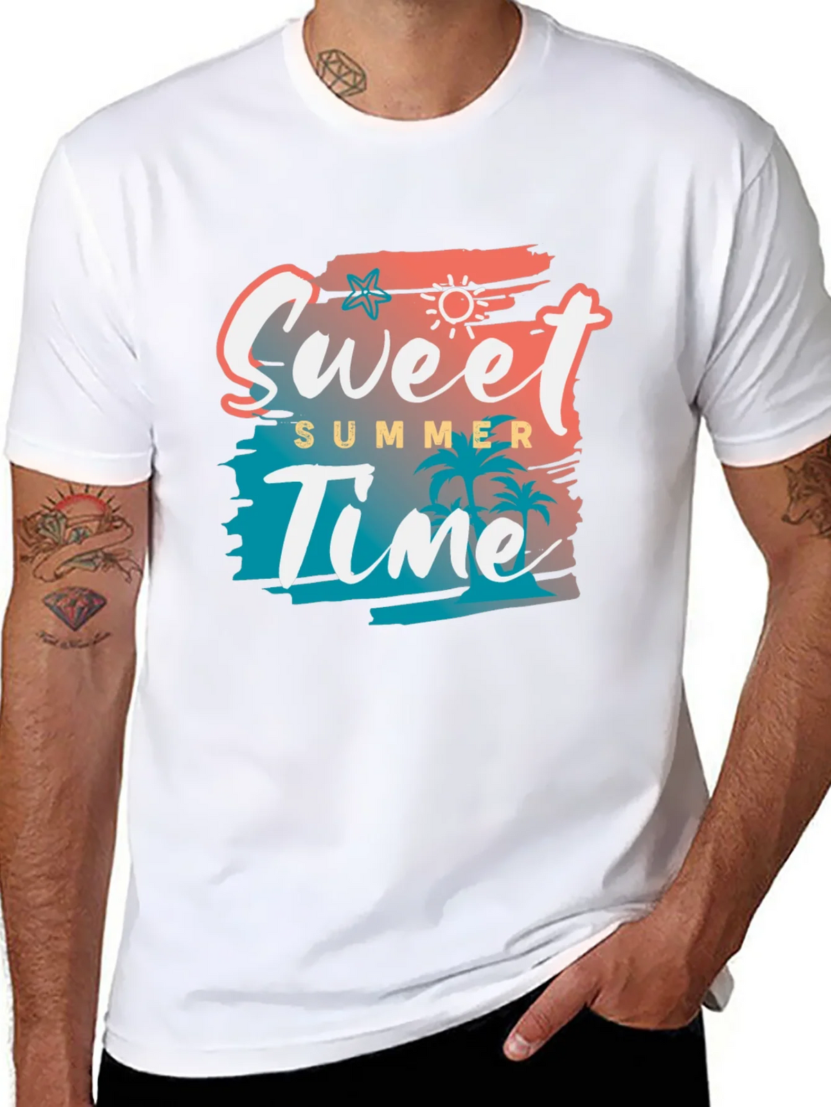 Sweet Summer Time Black Graphic Tee product image 7