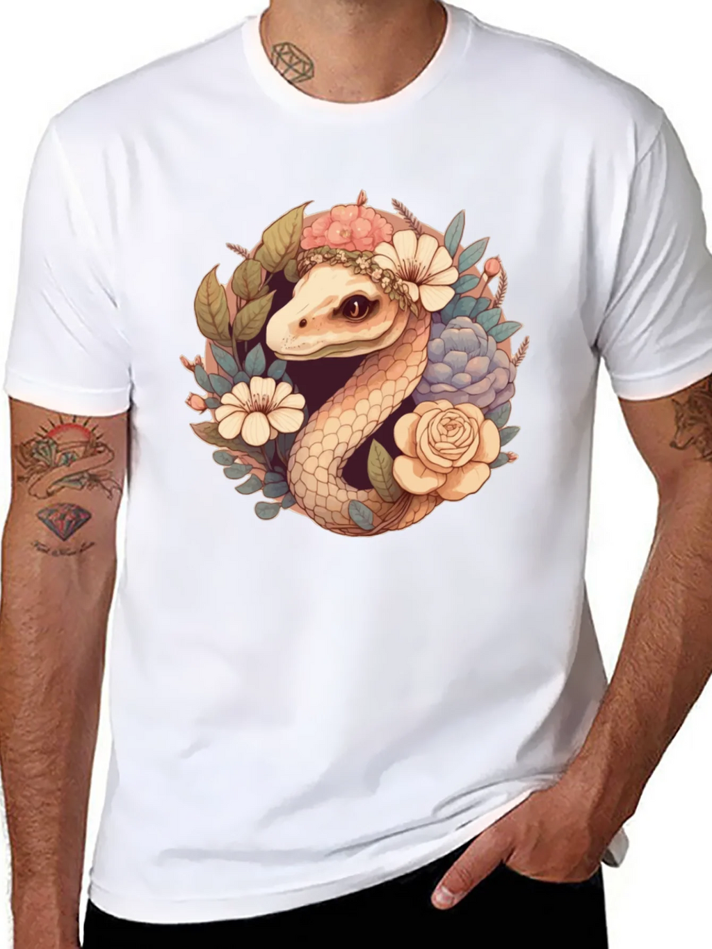 Floral Snake Graphic Tee - Stylish Comfort product image 7