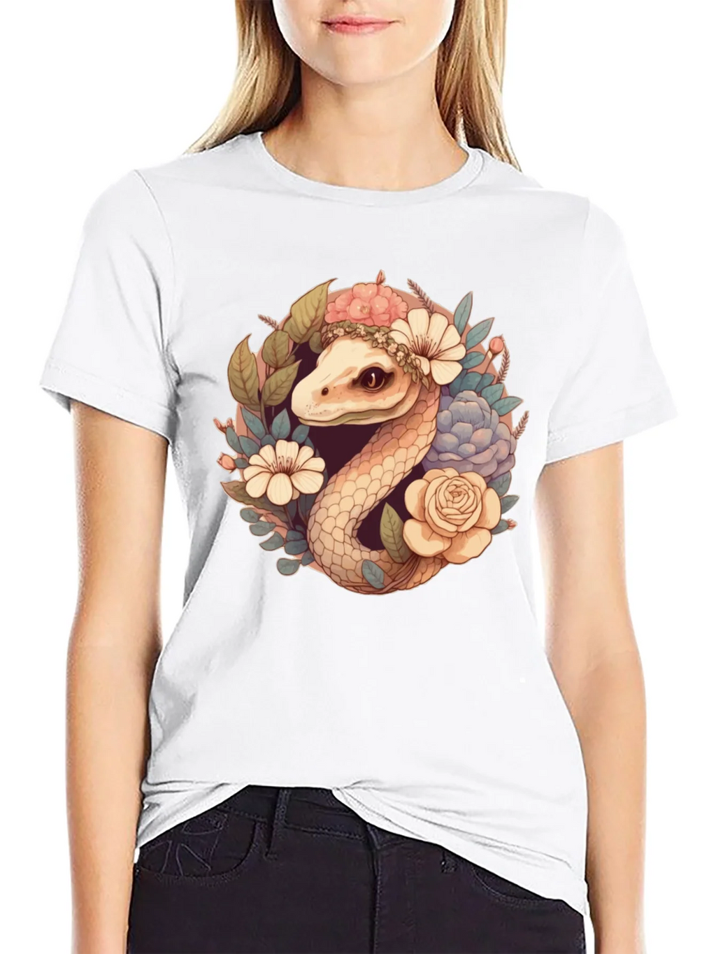 Floral Snake Graphic Tee - Stylish Comfort product image 8