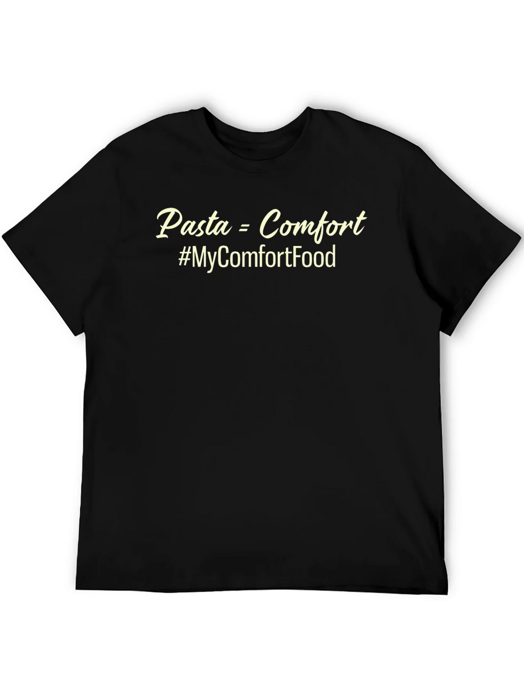 Pasta = Comfort Food T-Shirt - Unisex Black Tee product image 5