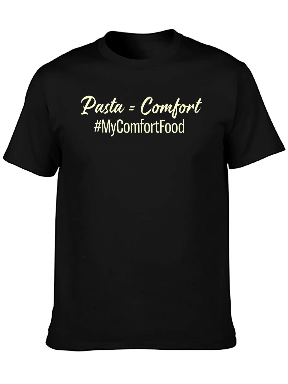 Pasta = Comfort Food T-Shirt - Unisex Black Tee product image 3