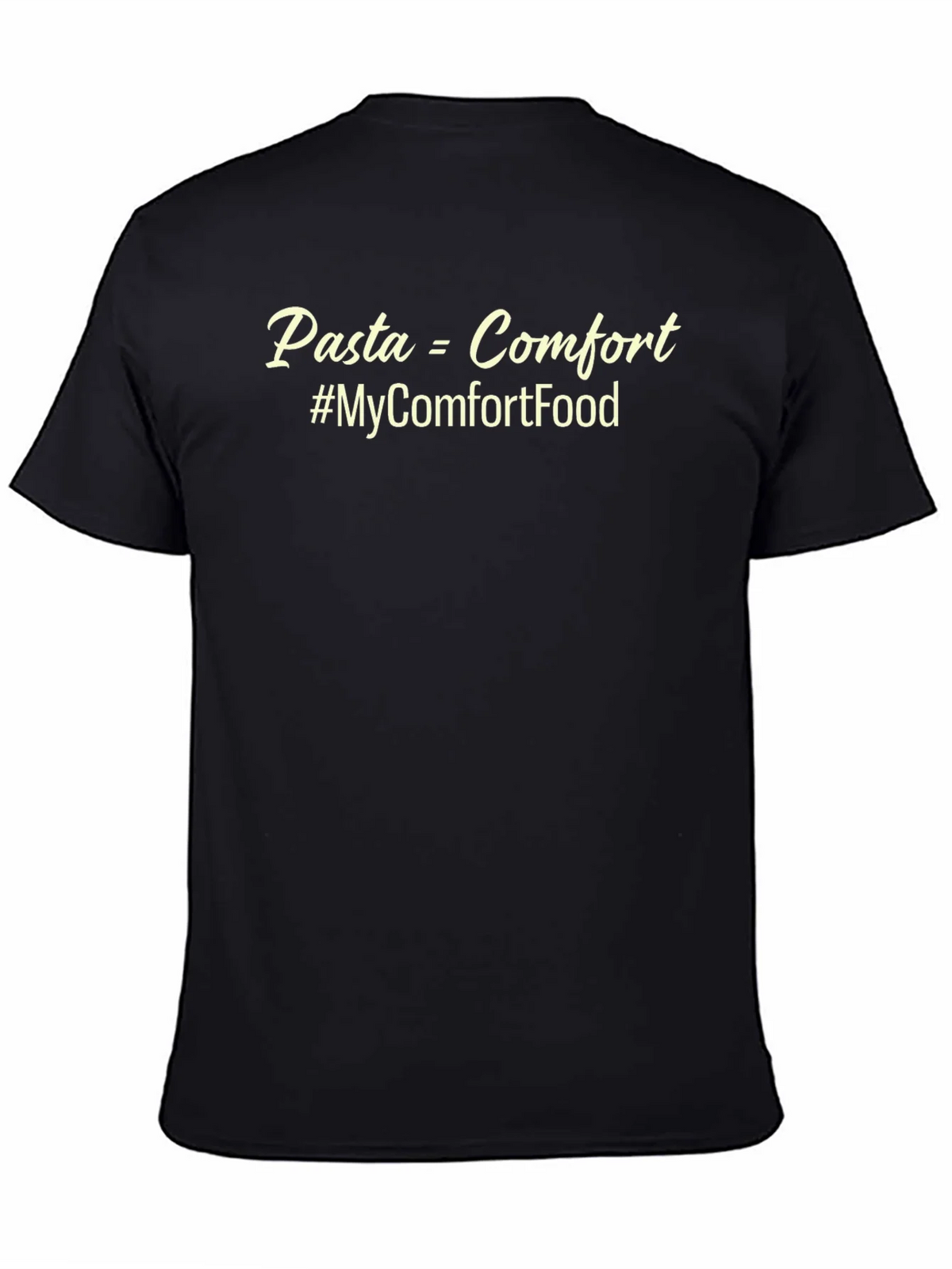 Pasta = Comfort Food T-Shirt - Unisex Black Tee product image 4