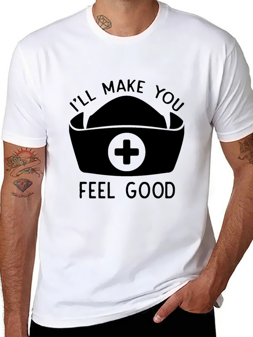 Nurse Humor Graphic T-Shirt - Ill Make You Feel Good product image 10