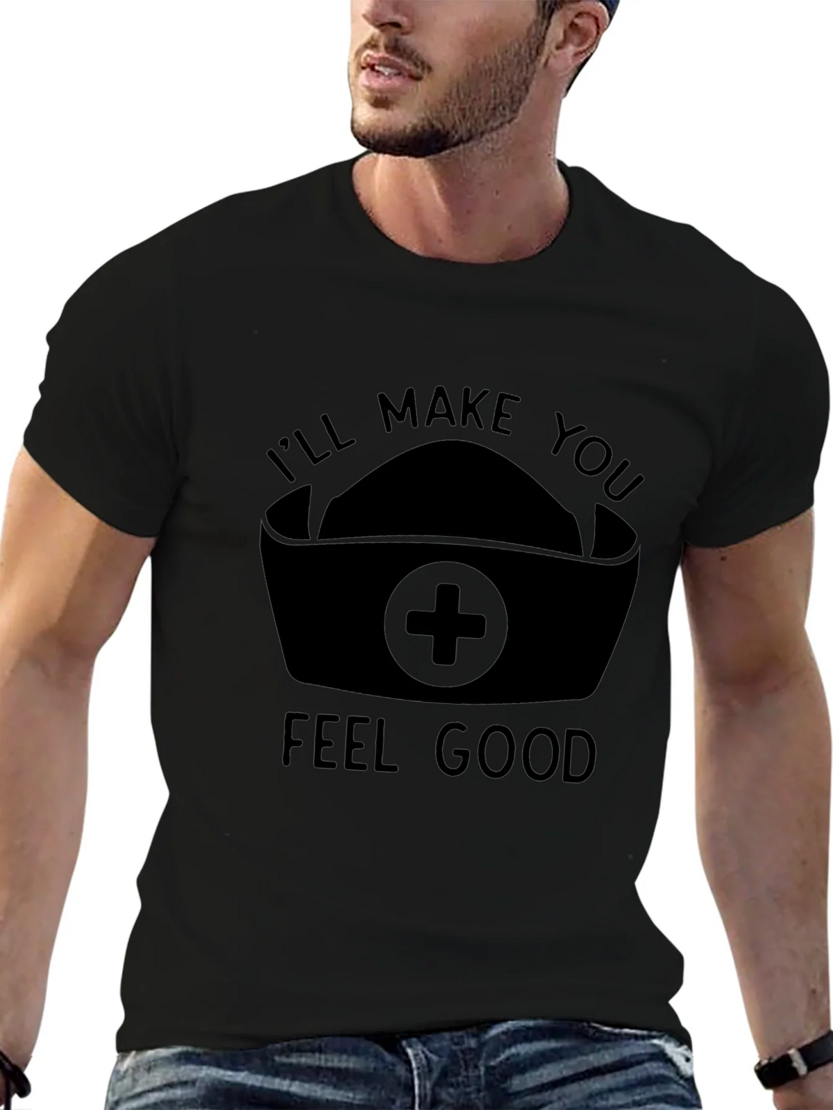 Nurse Humor Graphic T-Shirt - Ill Make You Feel Good product image 9