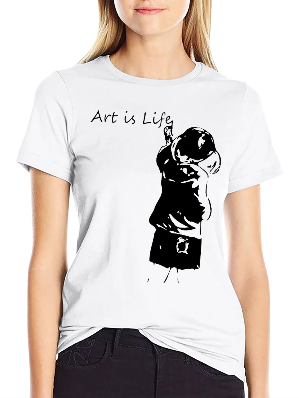 Art Is Life Black Graphic Tee product image 8
