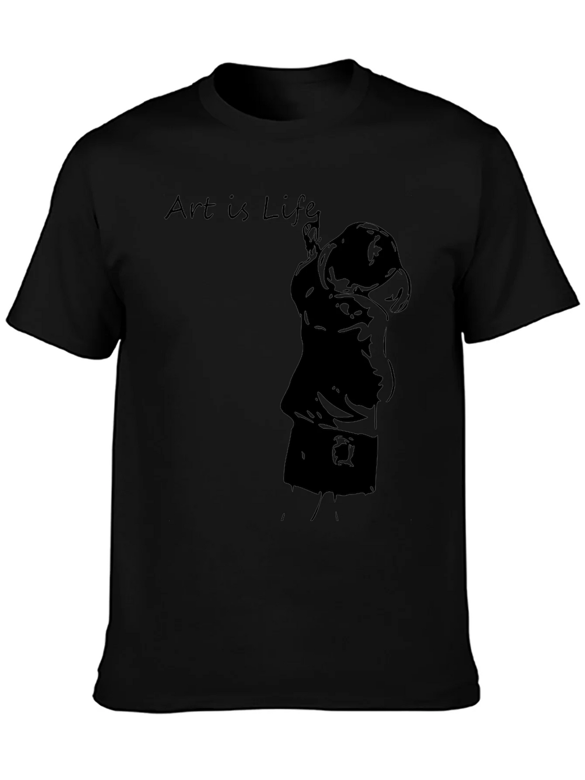 Art Is Life Black Graphic Tee product image 3