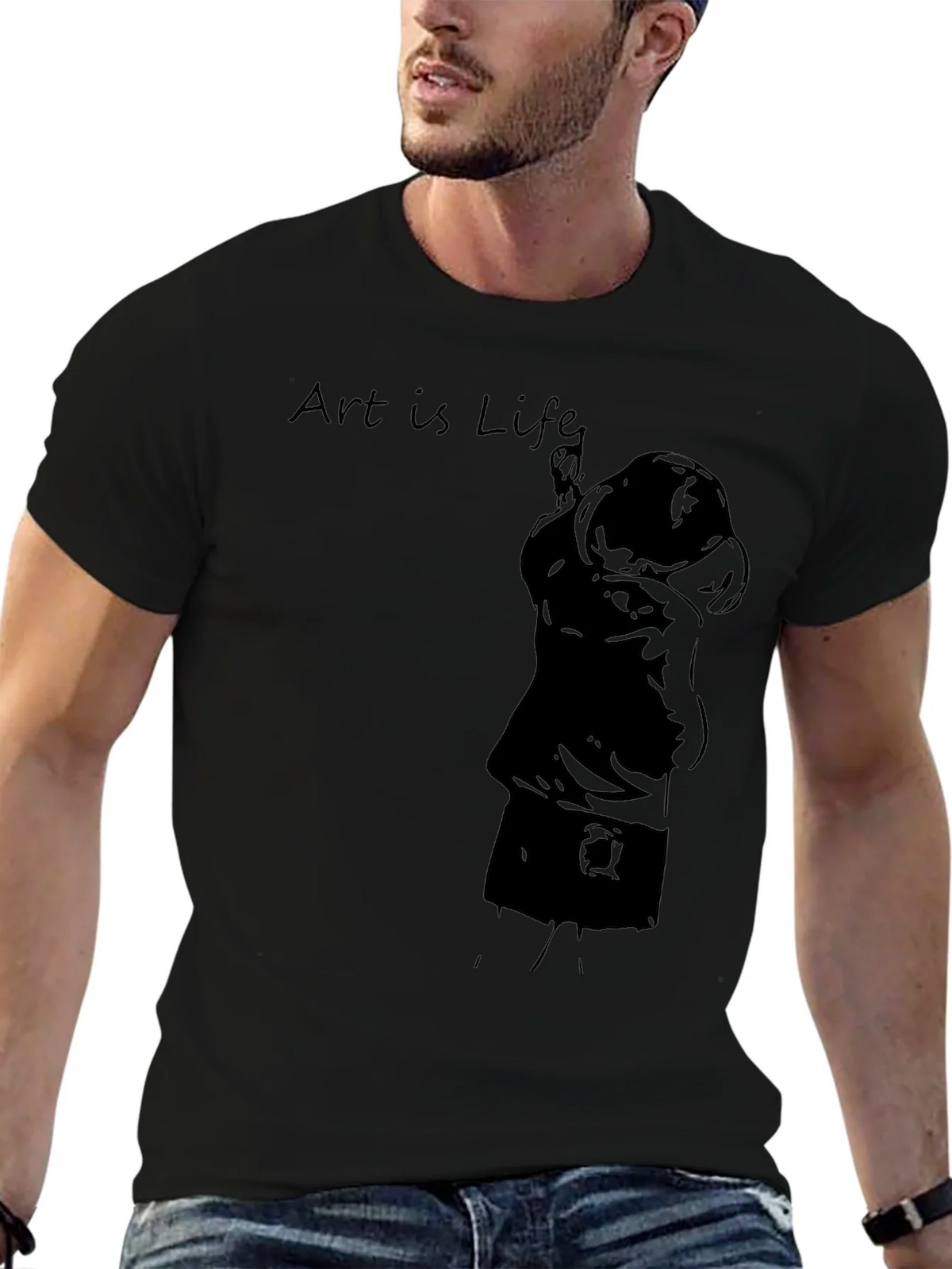 Art Is Life Black Graphic Tee product image 6